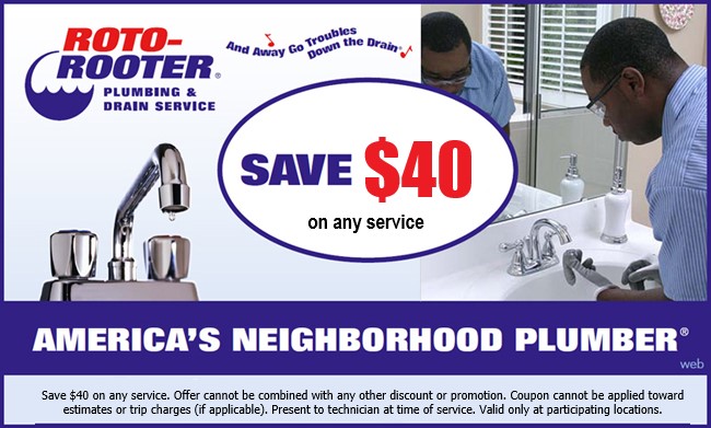 Rotorooter Plumbing Save $40 Coupon